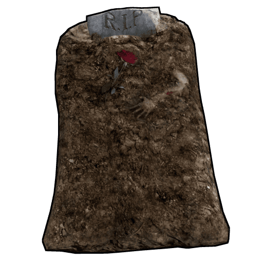 freshly dug grave sleeping bag rust