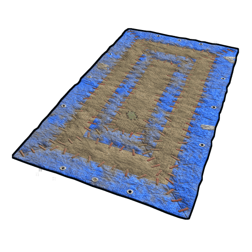 tarp rug rust